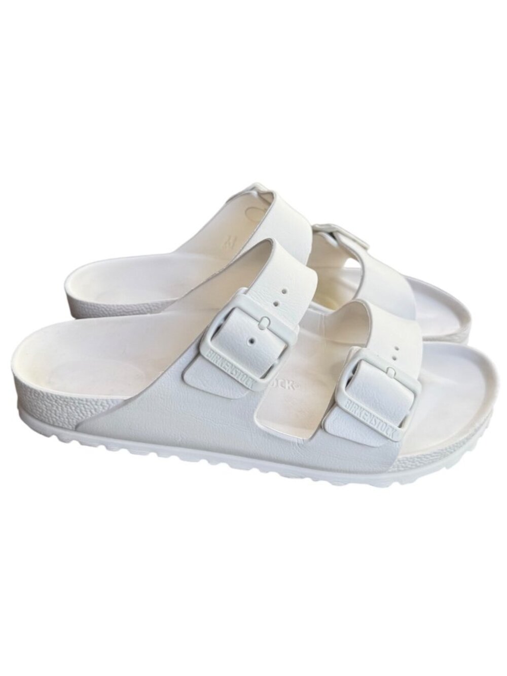 Birkenstock Arizona EVA EU 38 W 7/M5 White Slide Sandals Adjustable Strap